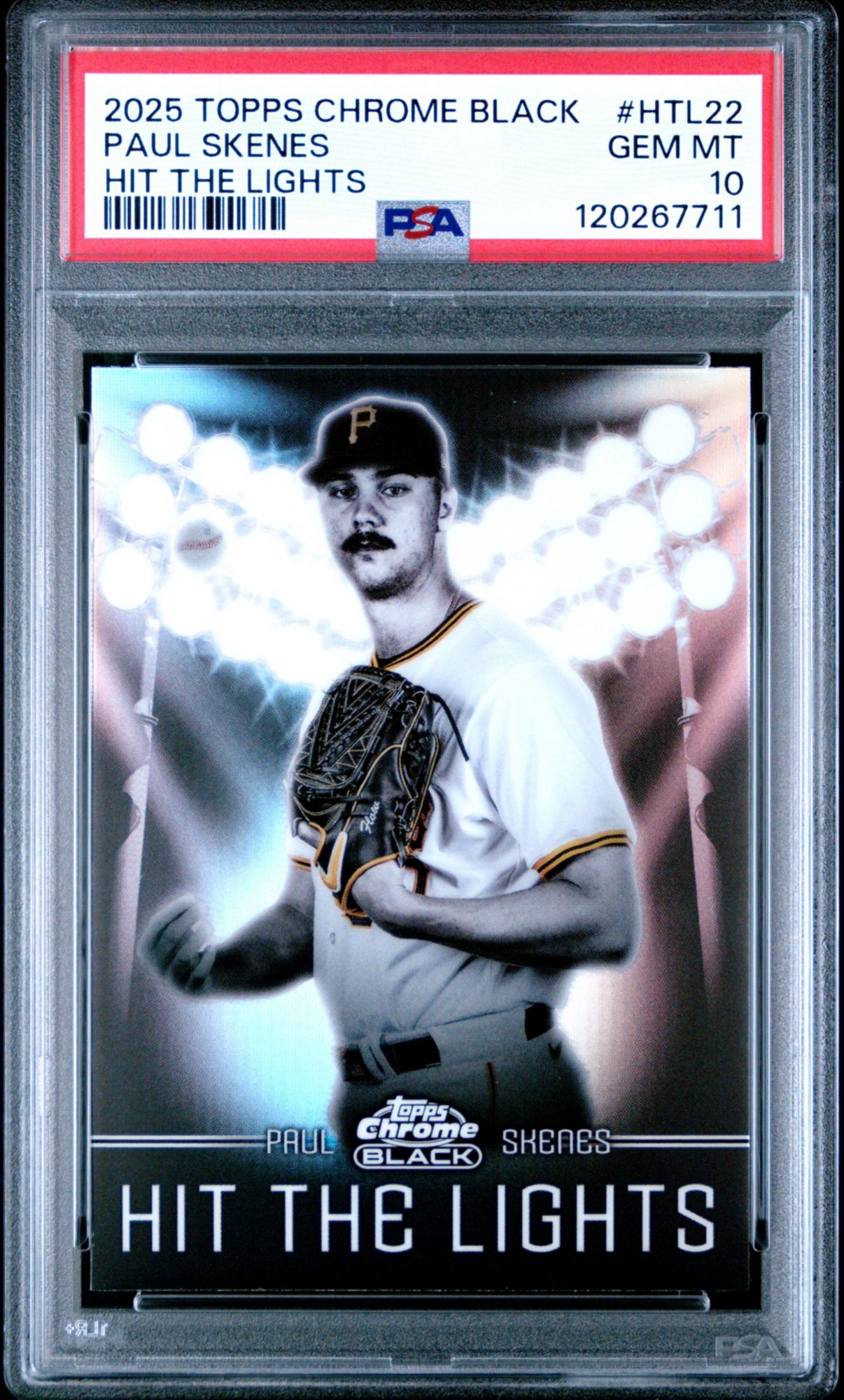 2025 Topps Chrome Black Hit The Lights Htl22 Paul Skenes PSA 10