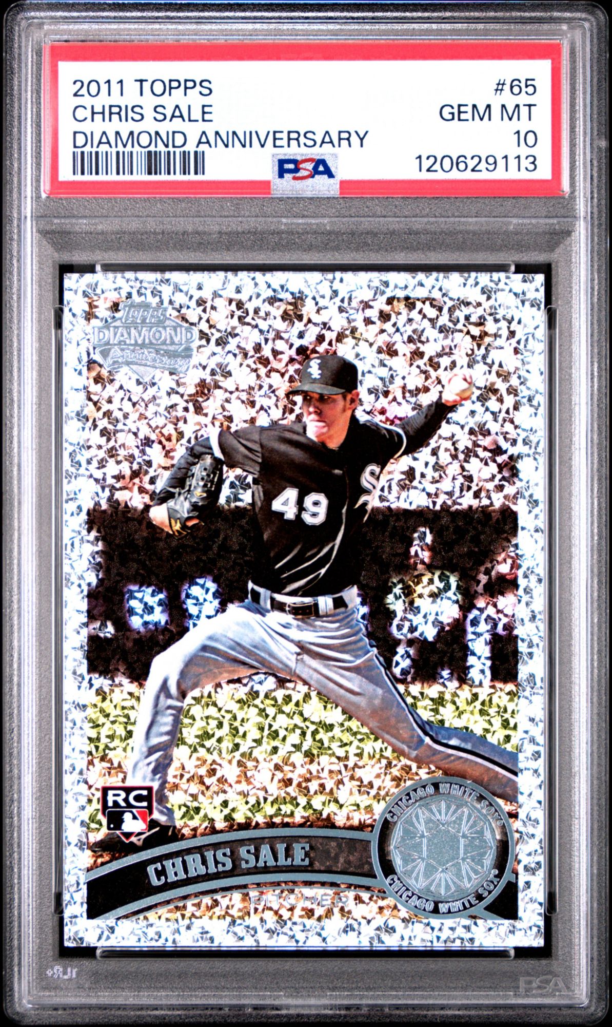 2011 Topps 65 Chris Sale Diamond Anniversary PSA 10