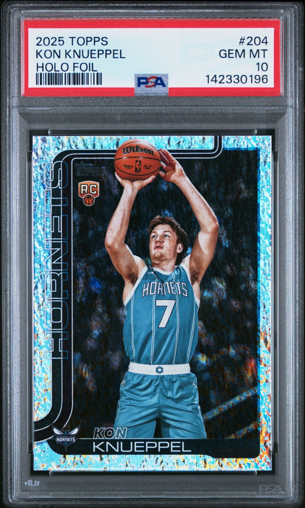 2025 Topps 204 Kon Knueppel Holo Foil PSA 10