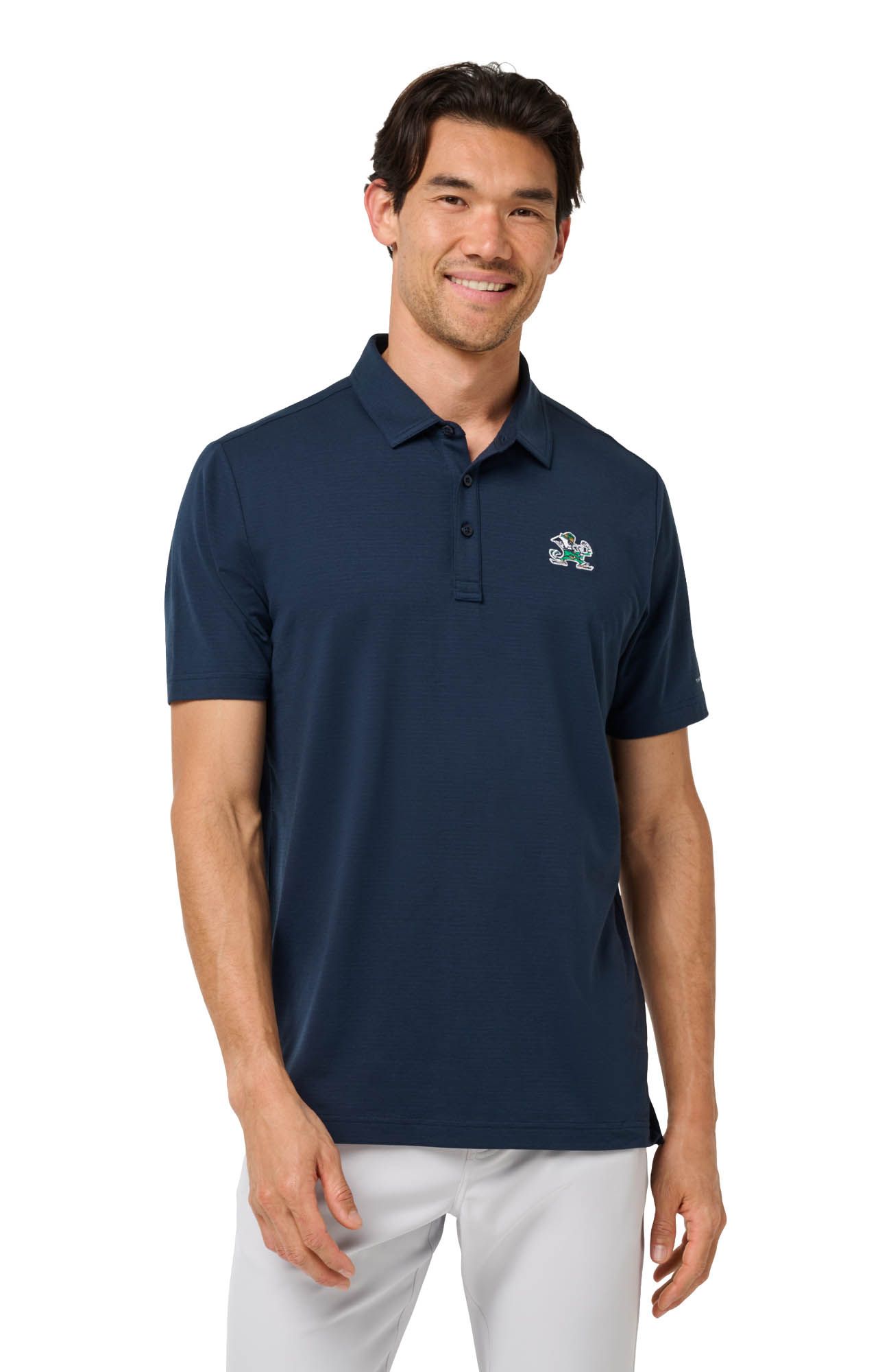 TravisMathew Men's Notre Dame Fighting Irish Navy Halftime Show Heater Polo