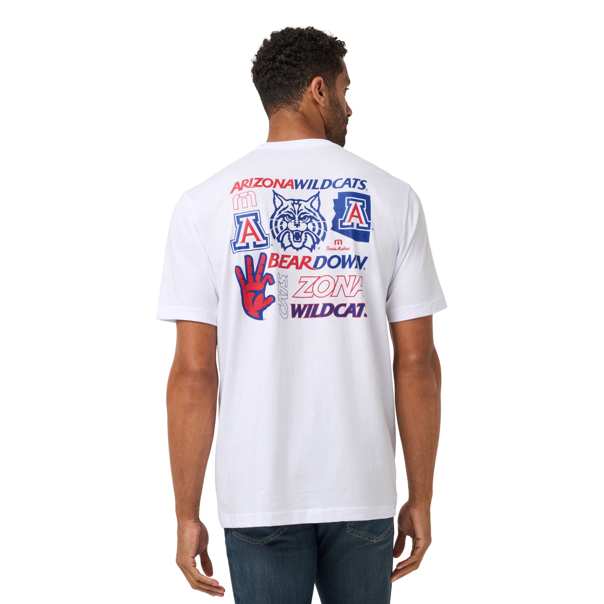 TravisMathew Men's Arizona Wildcats White Student Section T-Shirt