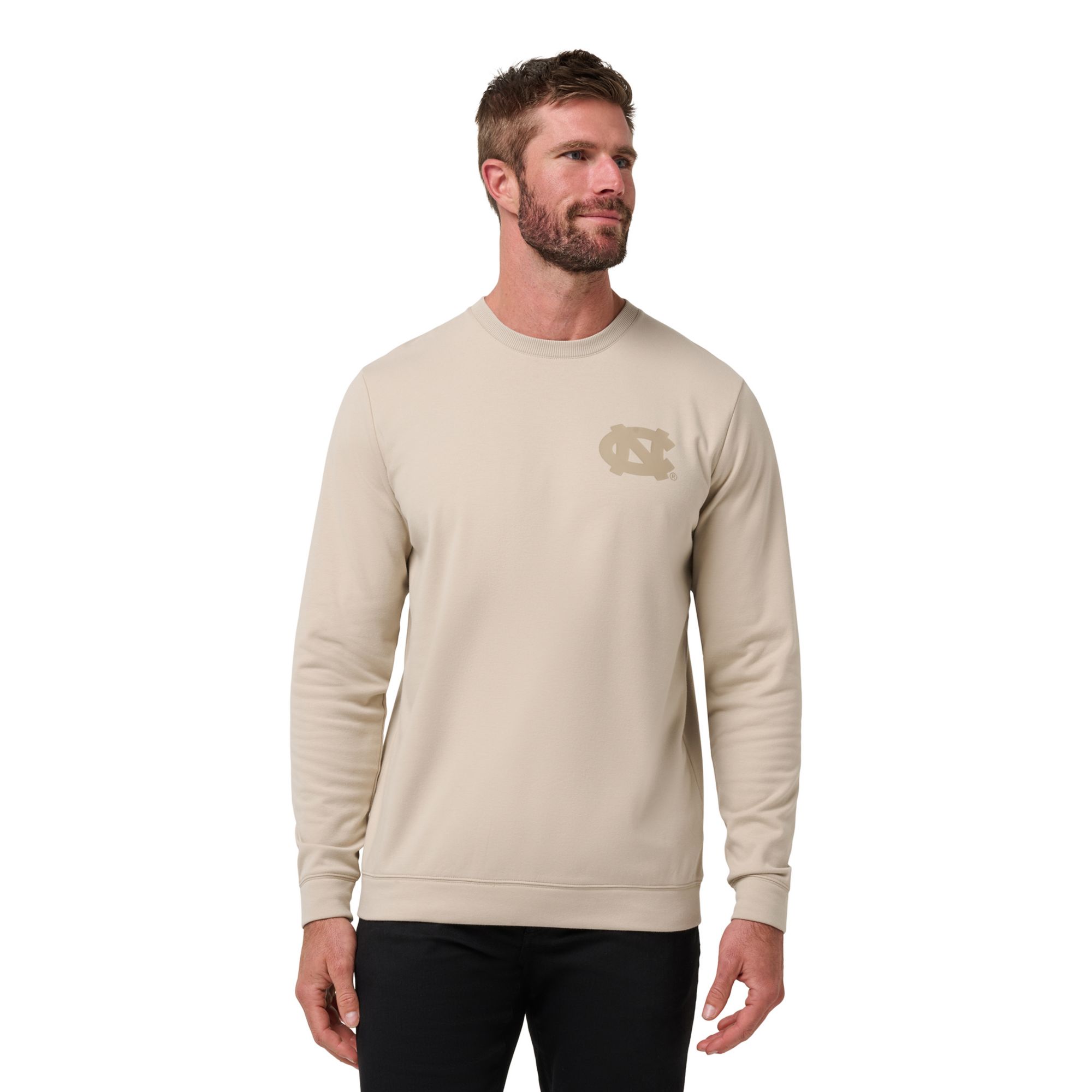 TravisMathew Men's North Carolina Tar Heels Campus Hero Crewneck Sweatshirt