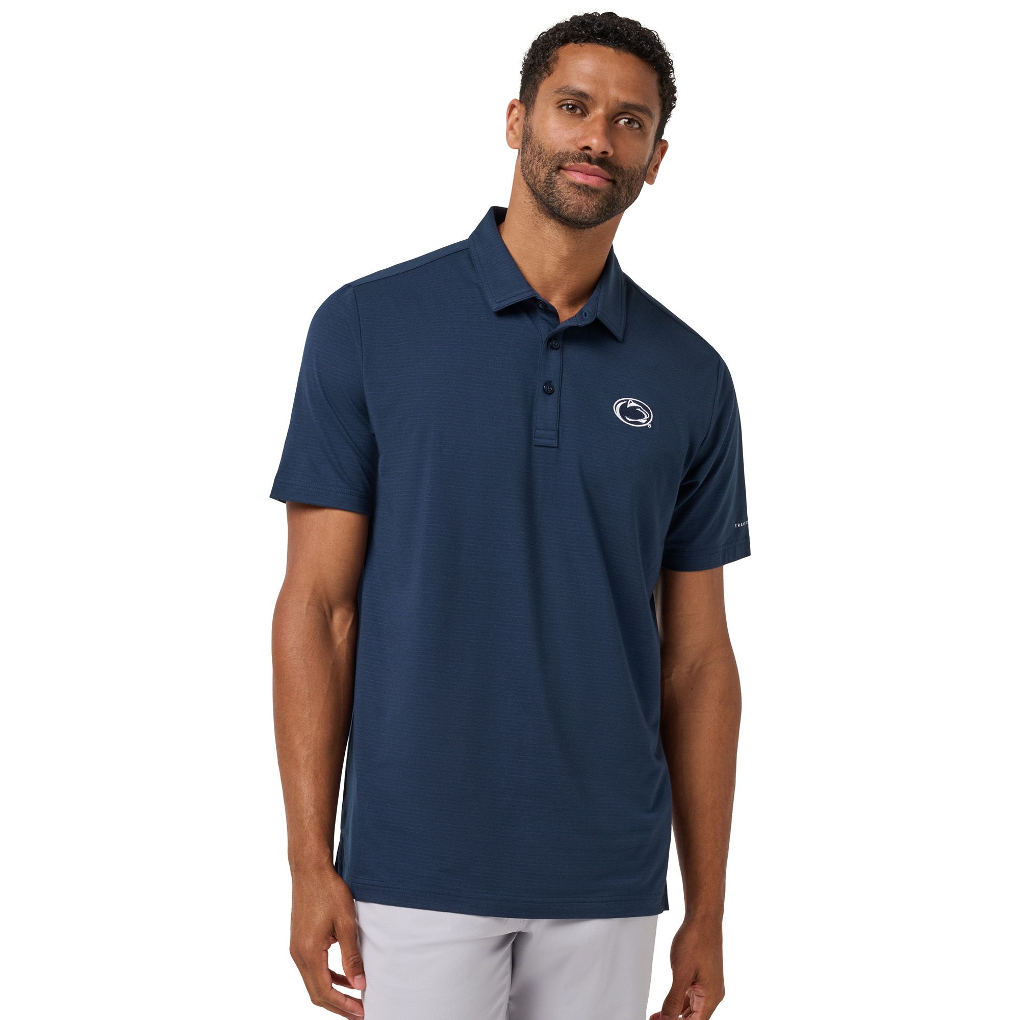TravisMathew Men's Penn State Nittany Lions Navy Halftime Show Heater Polo