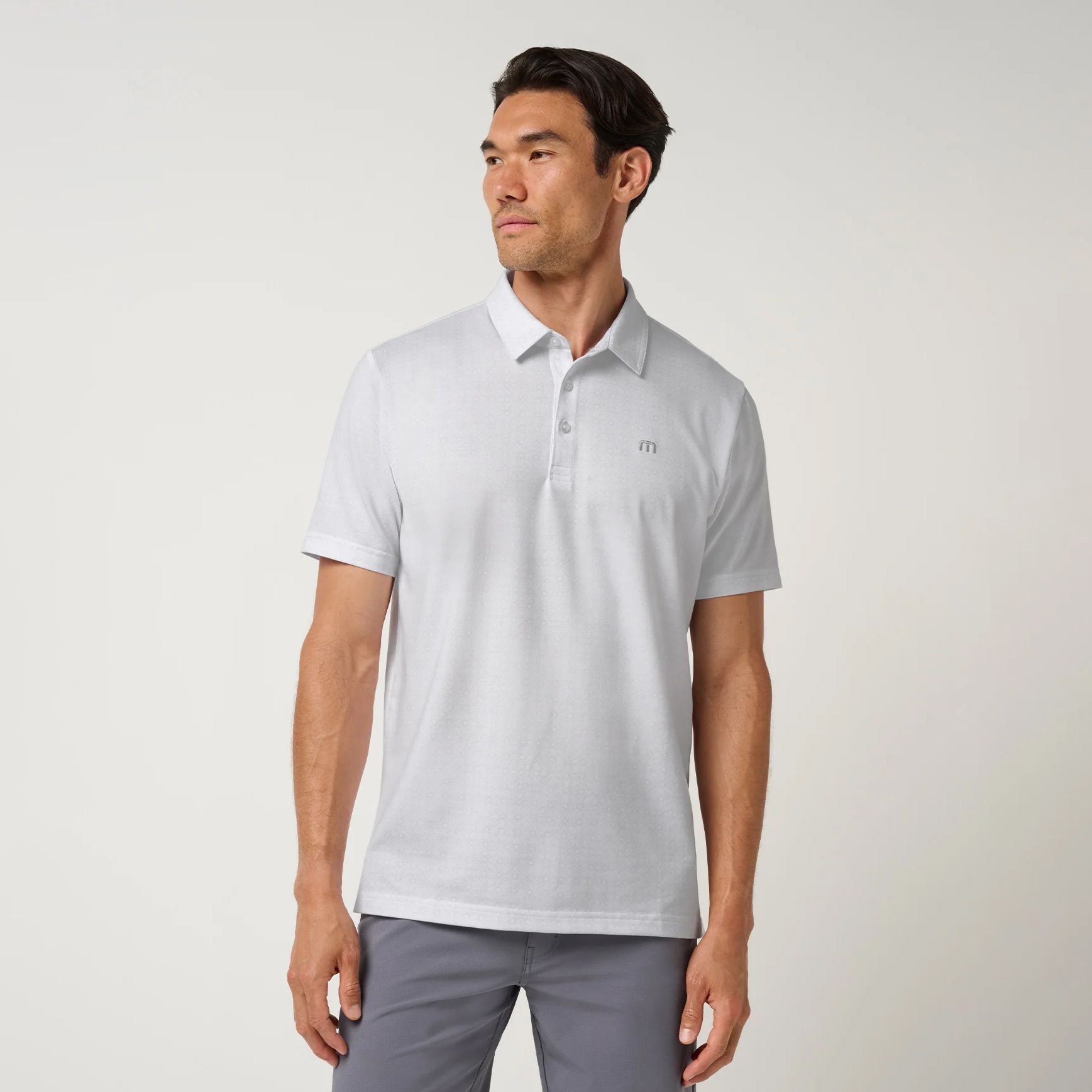 TravisMathew Men's Featherweight Trophy Ready Polo, Large, White