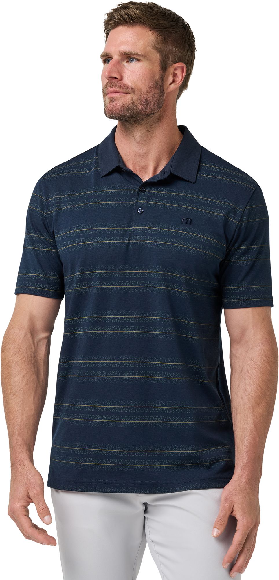 TravisMathew Men's Heater Jersey Horizons Golf Polo