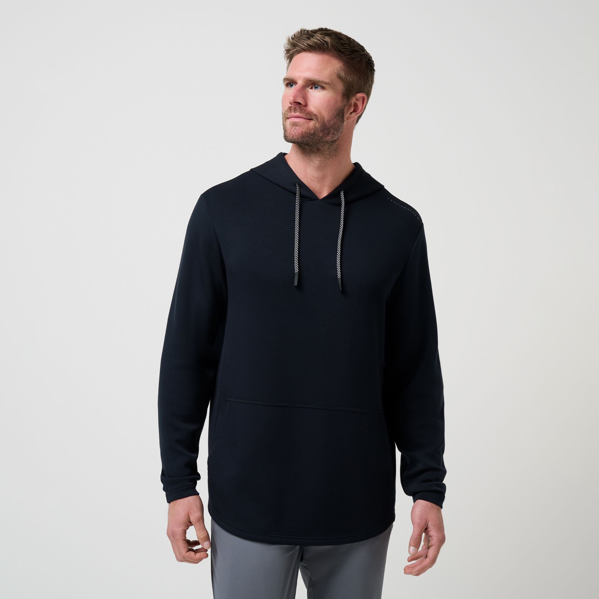 TravisMathew Men's FiberCloud Golf Hoodie, Medium, Black