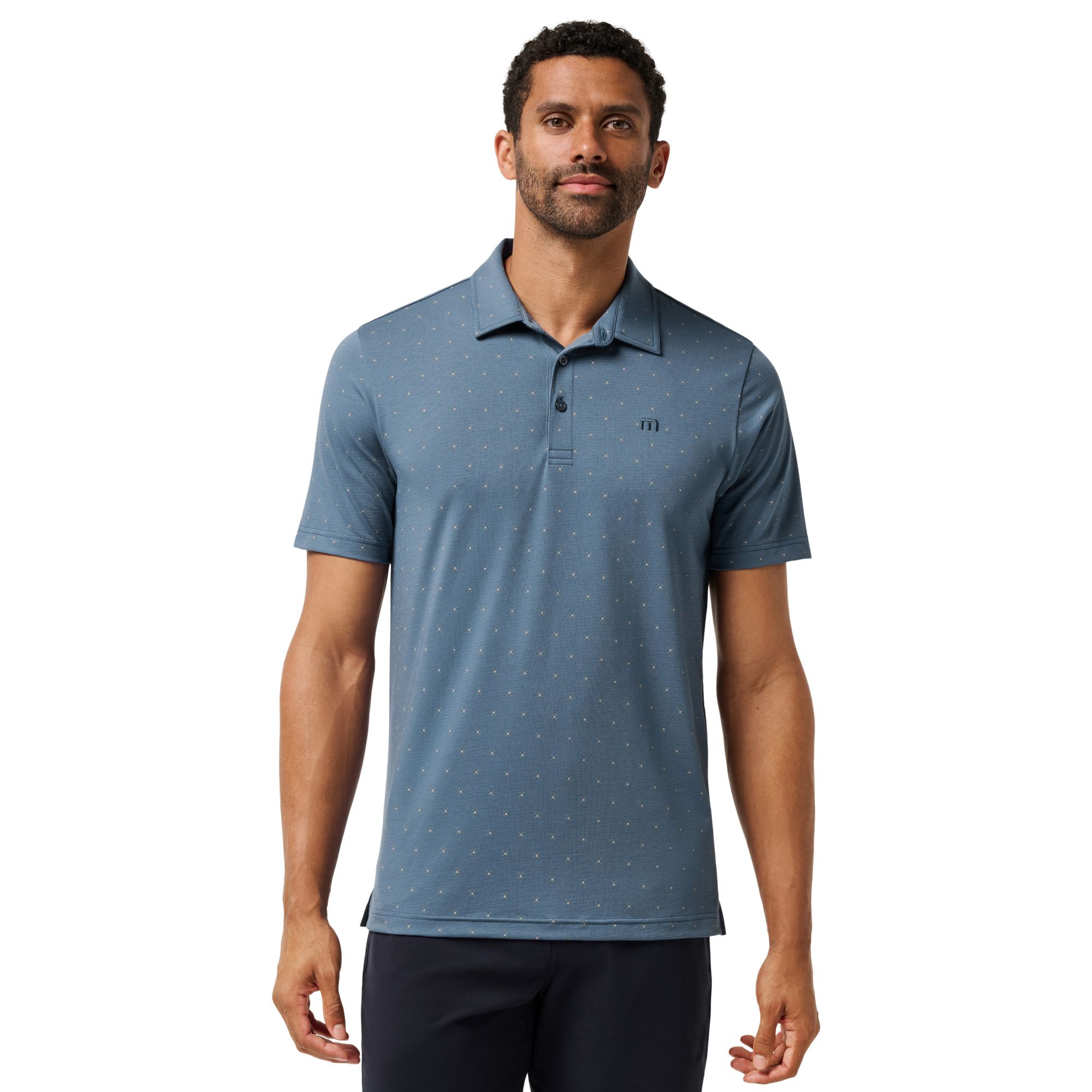TravisMathew Men's Performance Jersey Wave Golf Polo