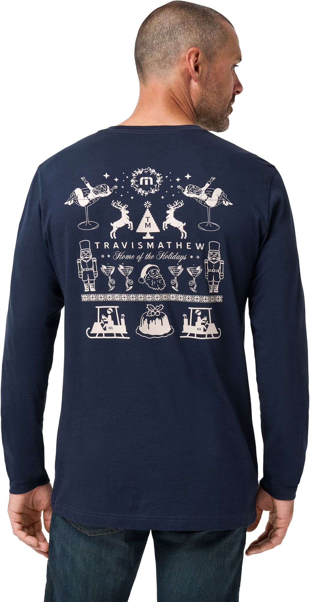TravisMathew Men's Winter Wonderland Long Sleeve Golf T-Shirt