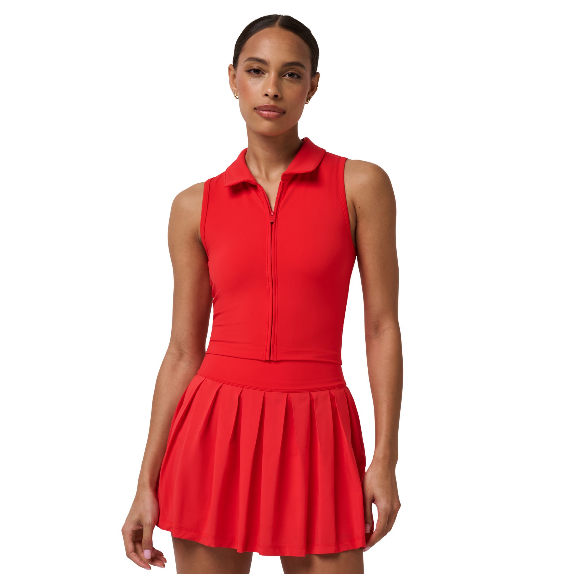 TravisMathew Women's MoveKnit Sleeveless Zip Polo