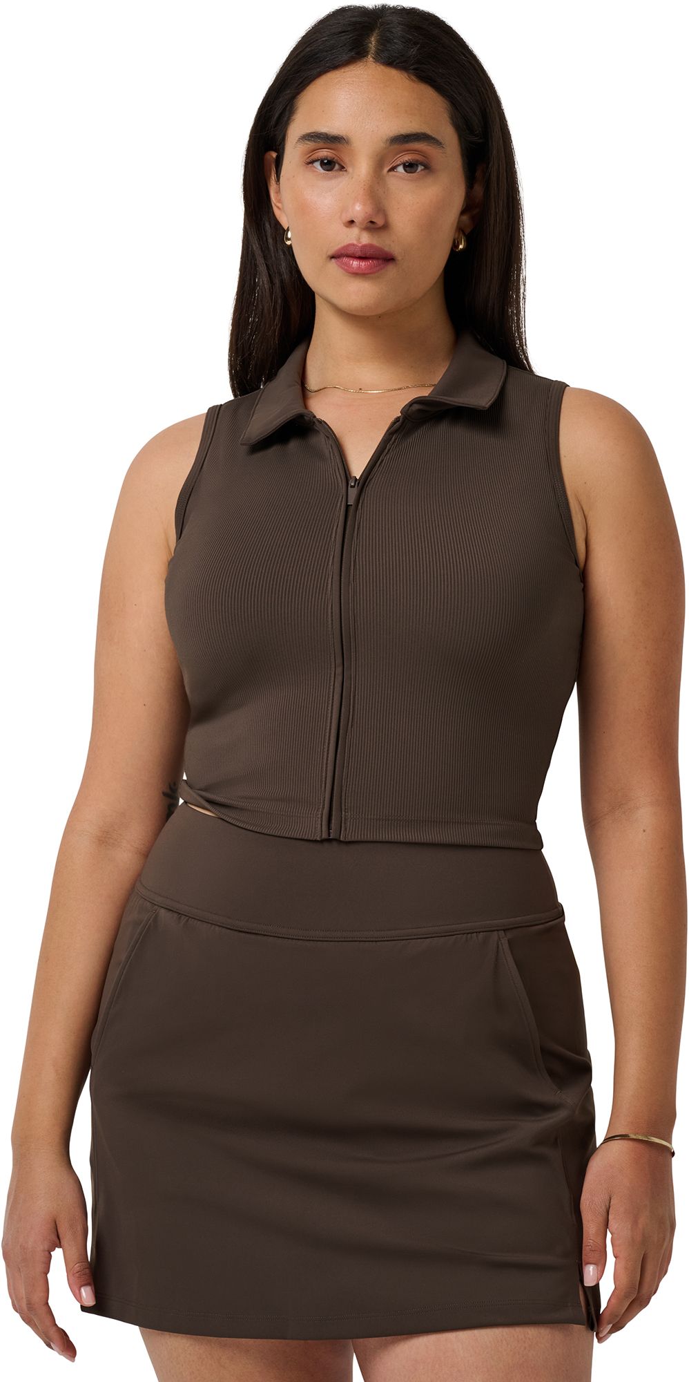 TravisMathew Women's MoveKnit Rib Zip Polo
