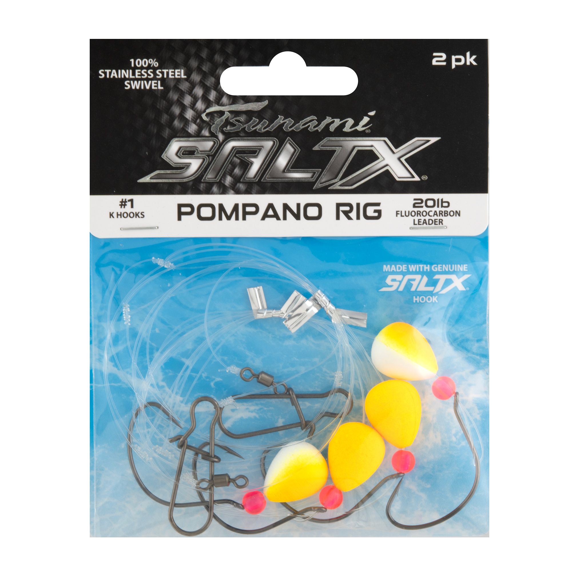 Tsunami SaltX Pompano Rig 2-Pack