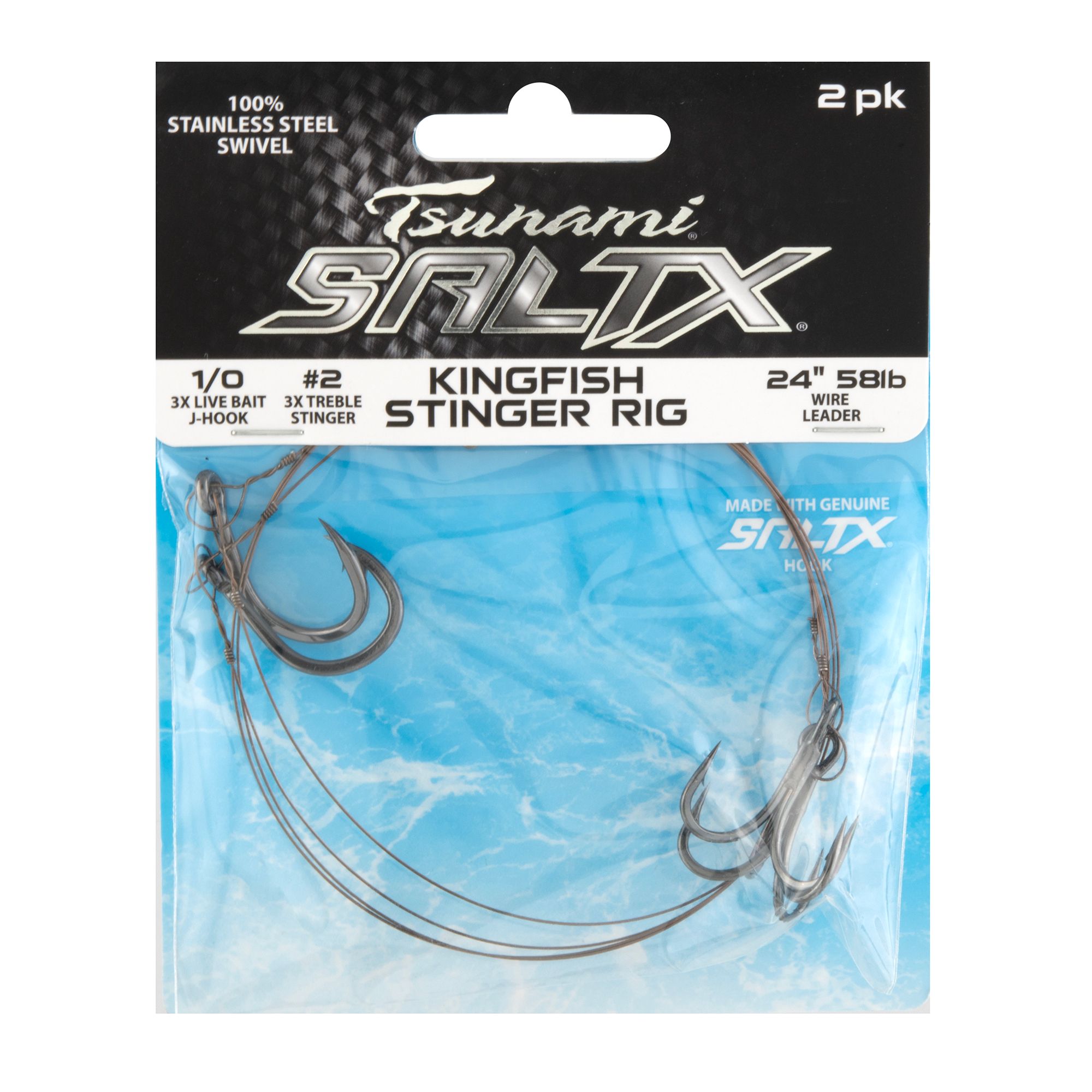 Tsunami SaltX Kingfish Stinger Rig 2-Pack
