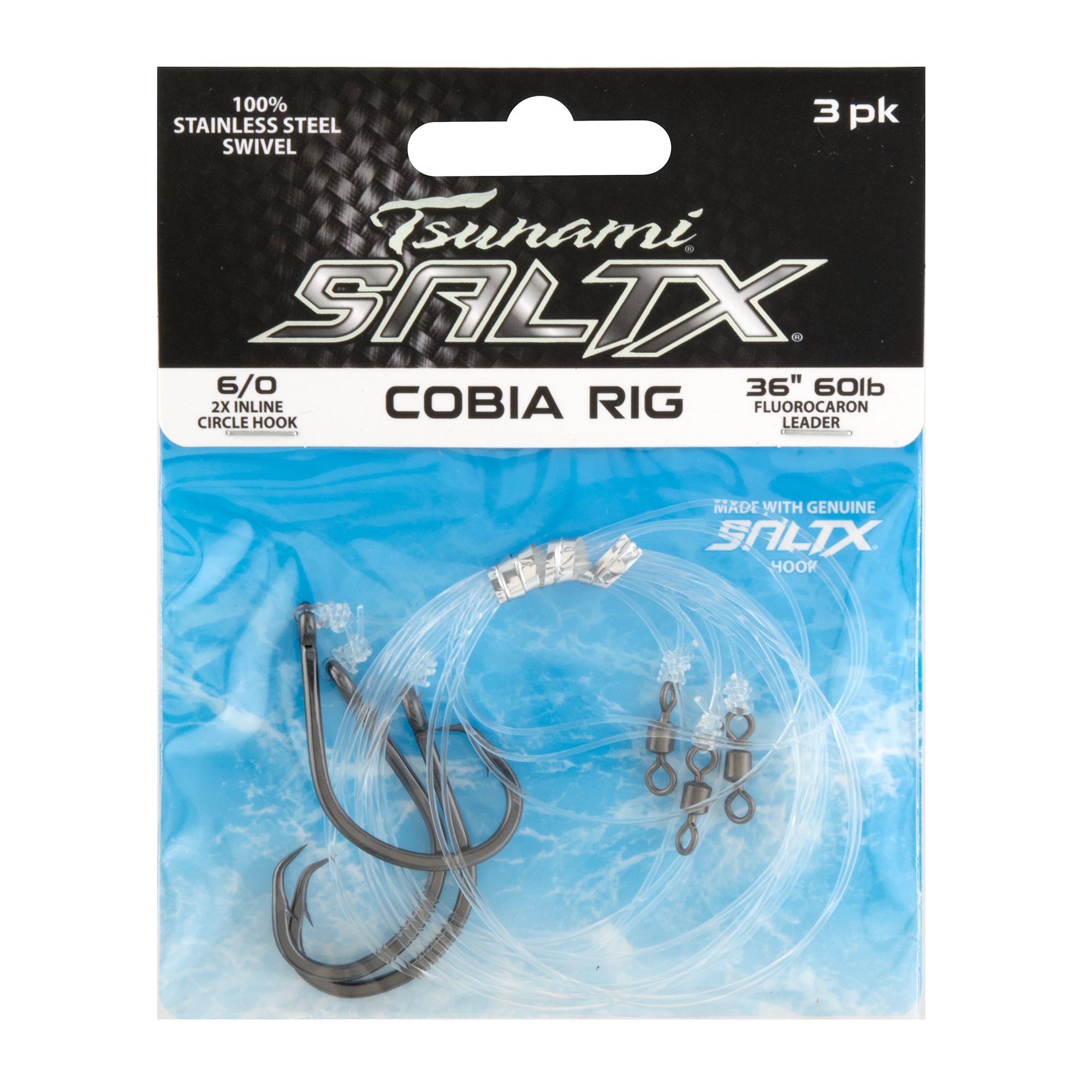 Tsunami SaltX Cobia Rig 3-Pack
