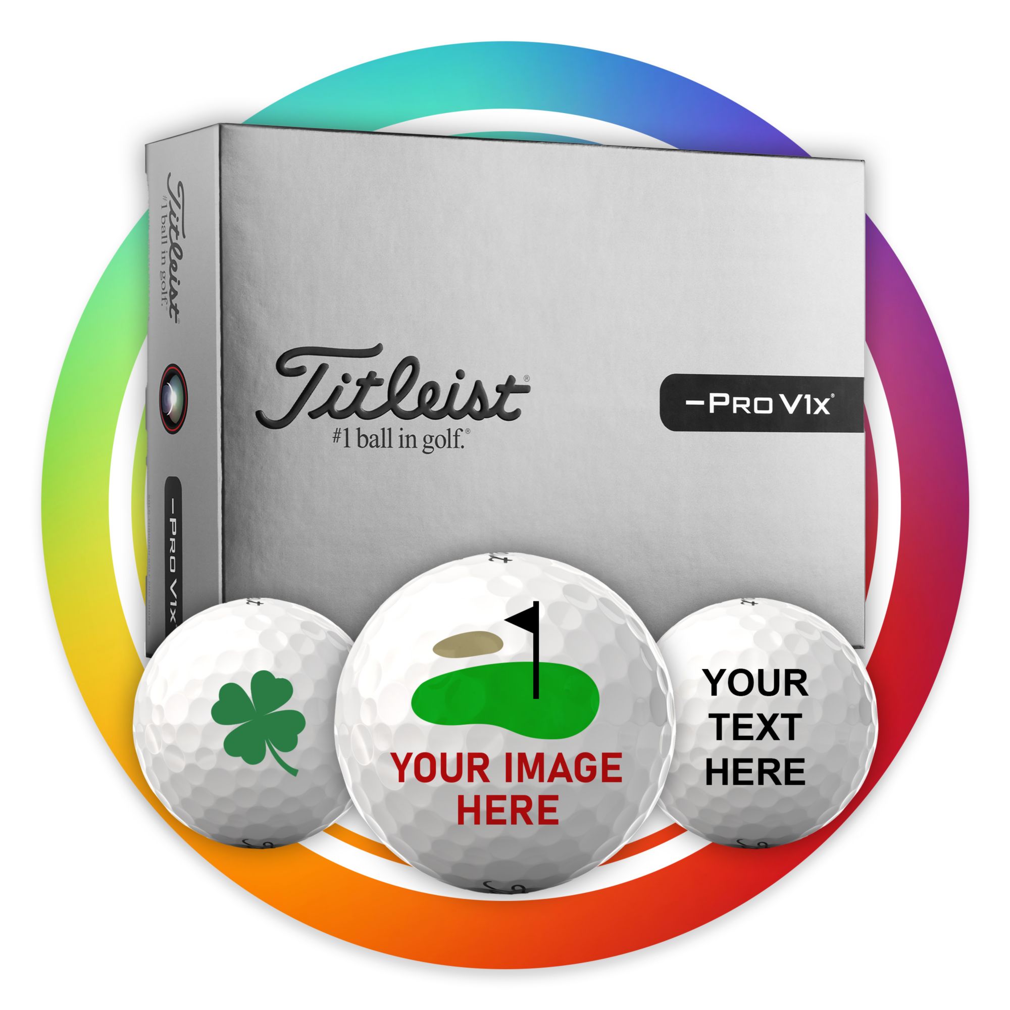 Titleist 2026 Pro V1x Left Dash Personalized Golf Balls
