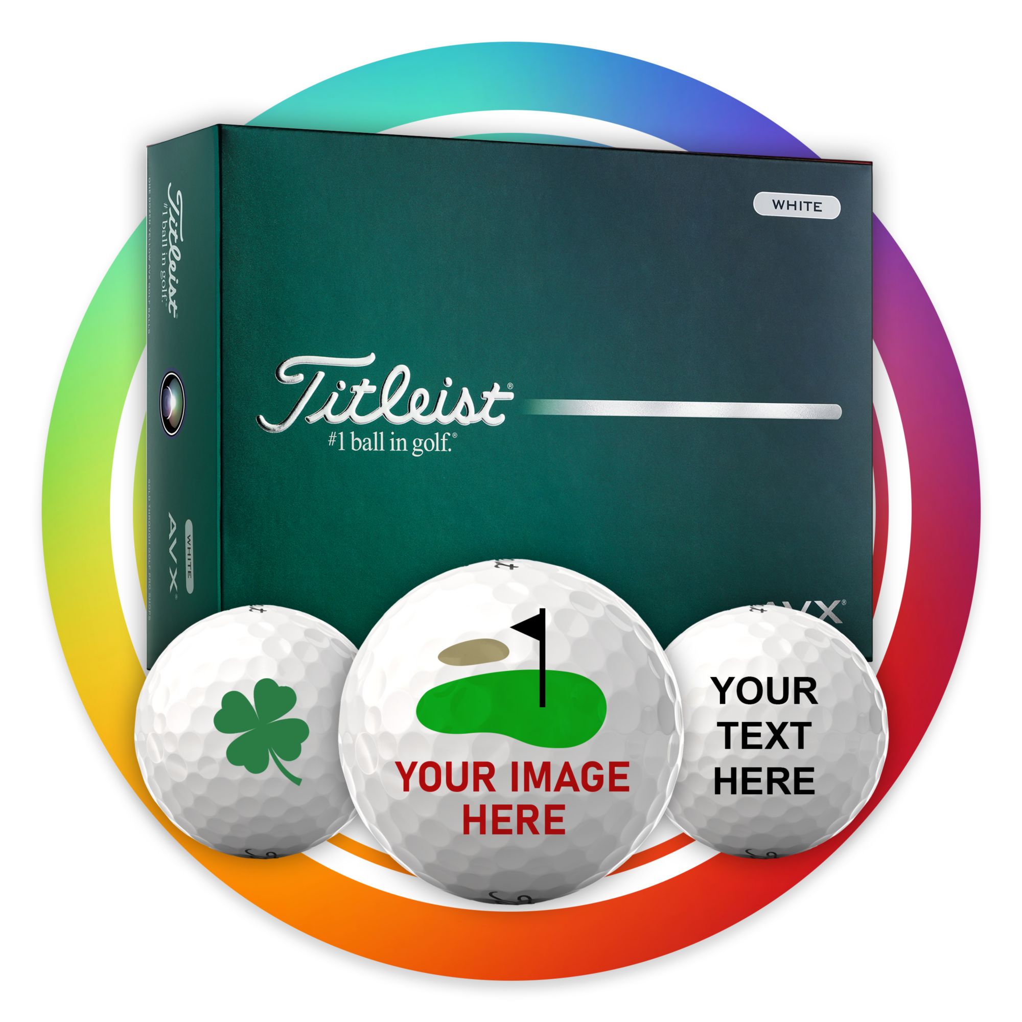Titleist 2026 AVX Personalized Golf Balls