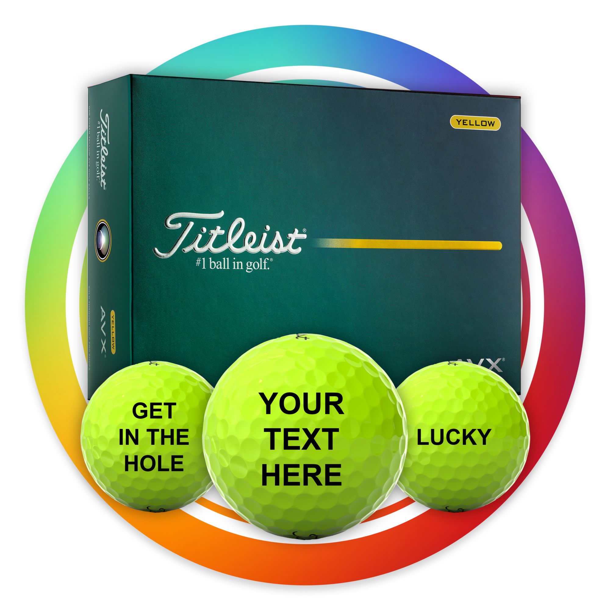 Titleist 2026 AVX Personalized Golf Balls