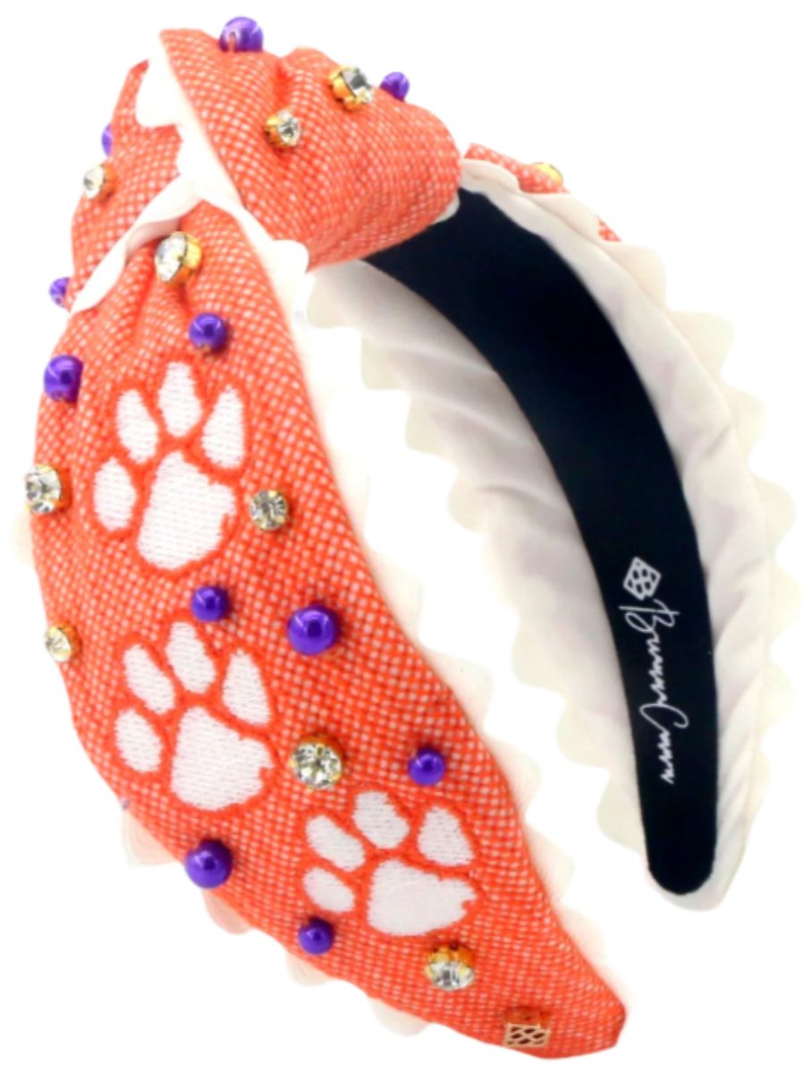 Brianna Cannon Girls' Clemson Tigers Cross Stitch Headband