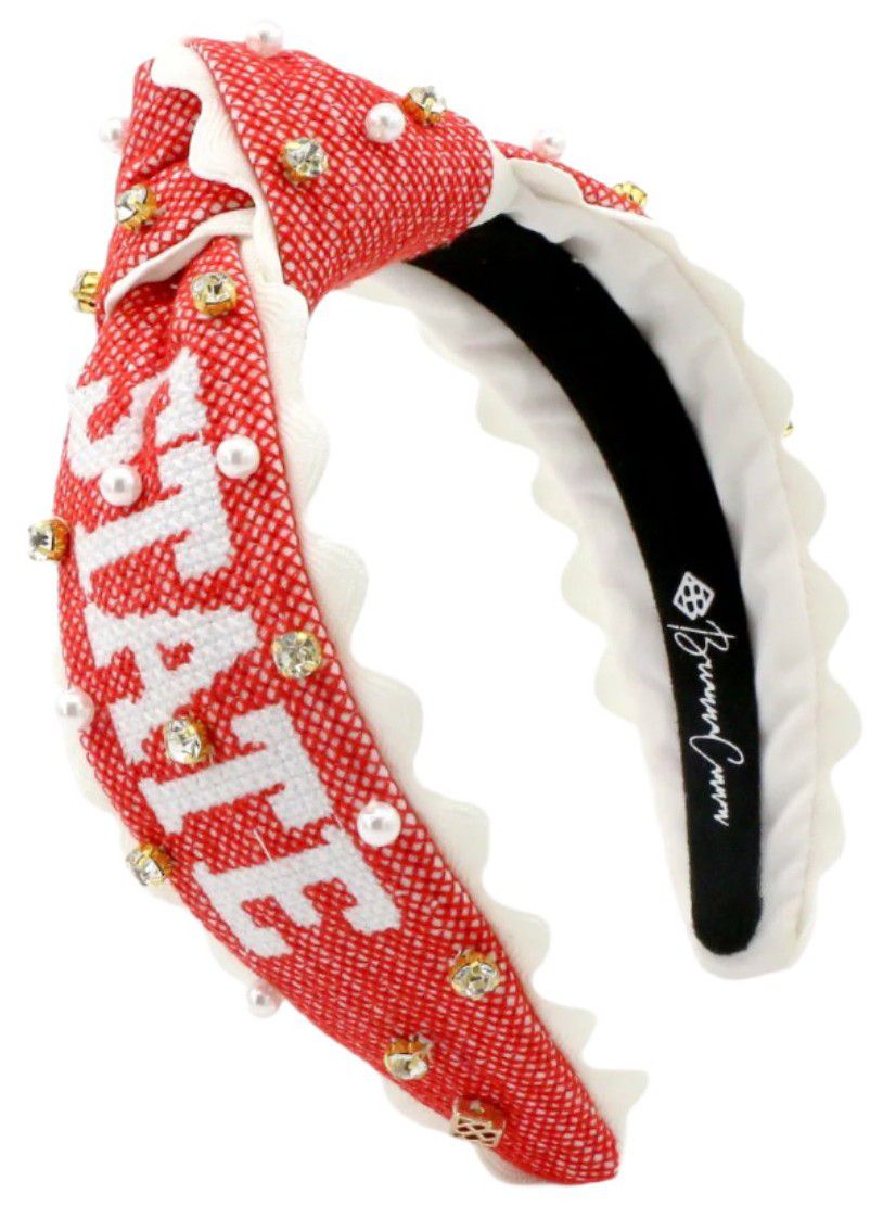 Brianna Cannon Girls' Ohio State Buckeyes Cross Stitch Headband