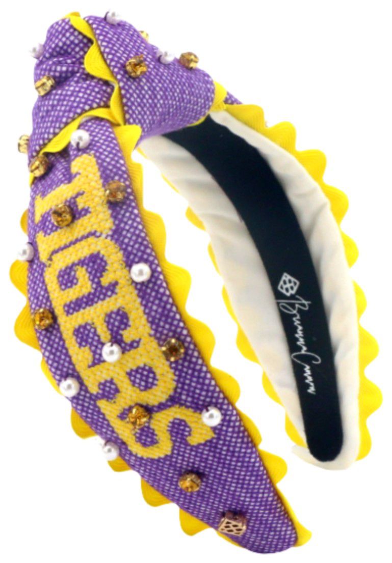 Brianna Cannon Girls' LSU Tigers Cross Stitch Headband