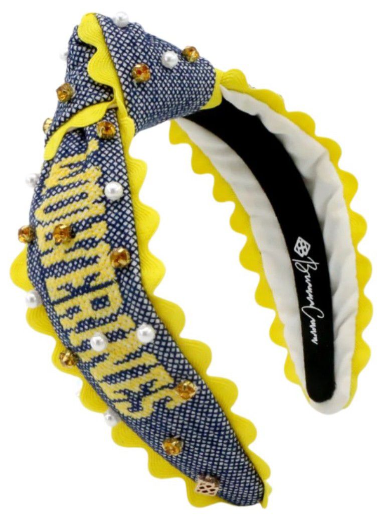Brianna Cannon Girls' Michigan Wolverines Cross Stitch Headband