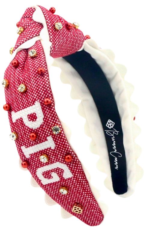 Brianna Cannon Girls' Arkansas Razorbacks Cross Stitch Headband