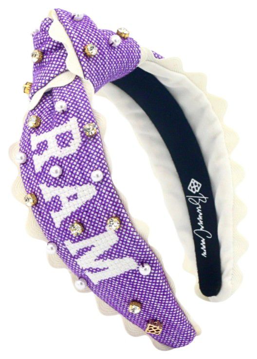 Brianna Cannon Girls' TCU Horned Frogs Cross Stitch Headband