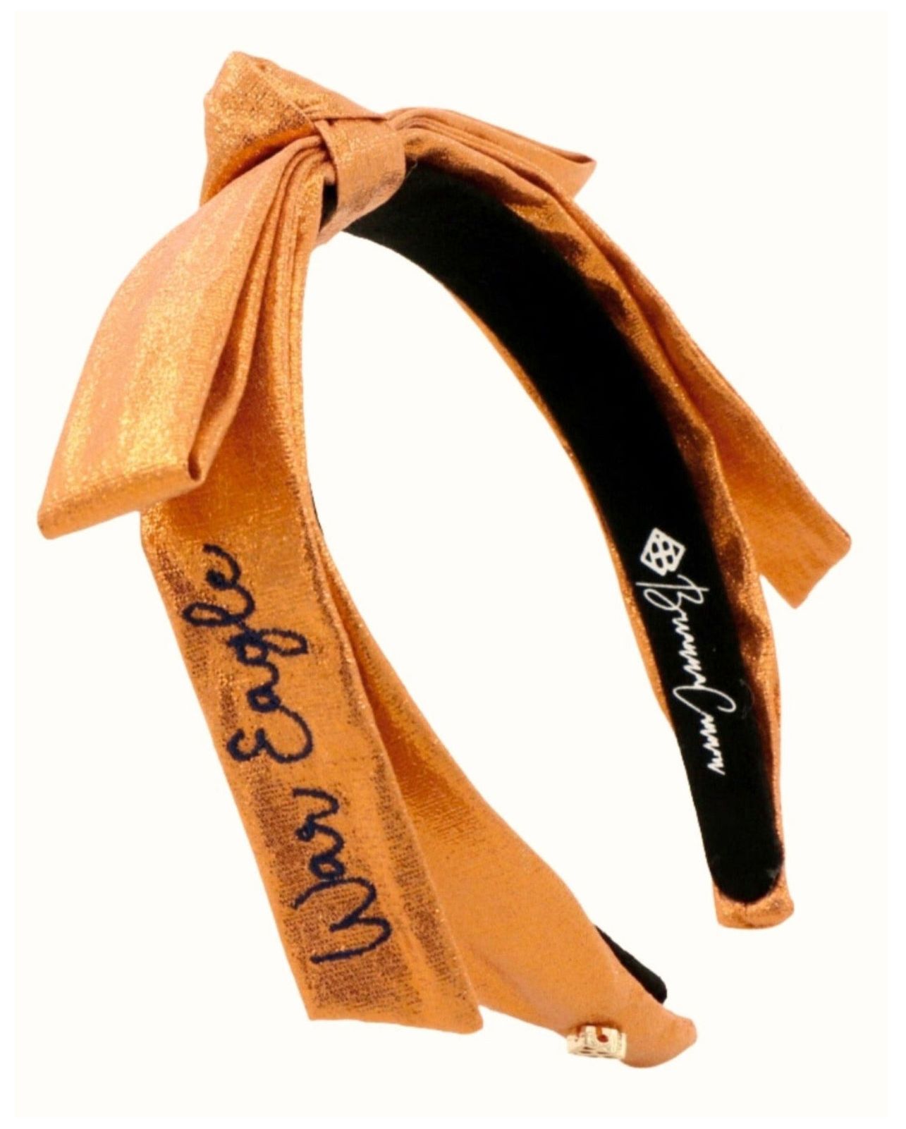 Brianna Cannon Women's Auburn Tigers Thin Embroidered Headband