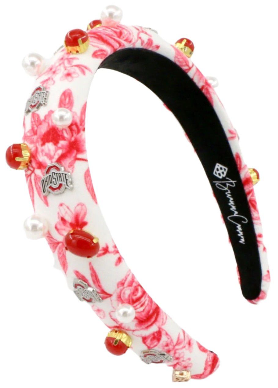 Brianna Cannon Women's Ohio State Buckeyes Floral Toile Headband