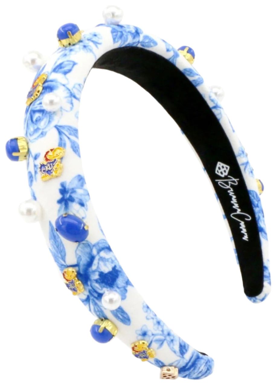 Brianna Cannon Women's Kansas Jayhawks Floral Toile Headband