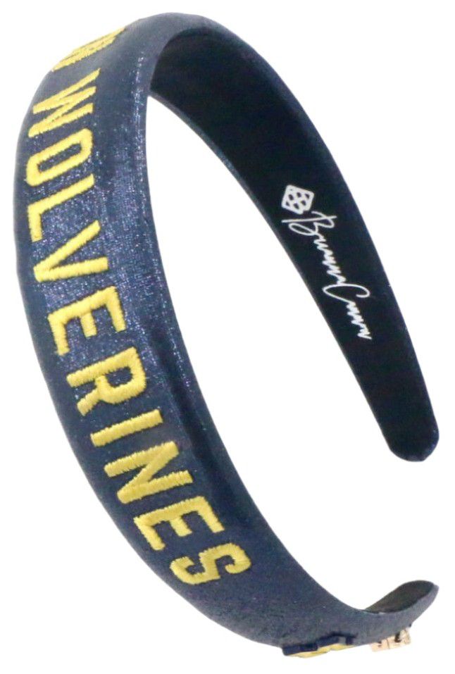 Brianna Cannon Women's Michigan Wolverines Thin Embroidered Headband
