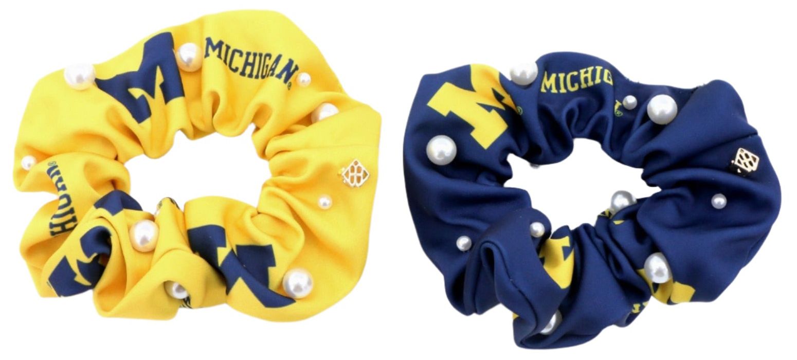 Brianna Cannon Women's Michigan Wolverines Dual Scrunchie Set