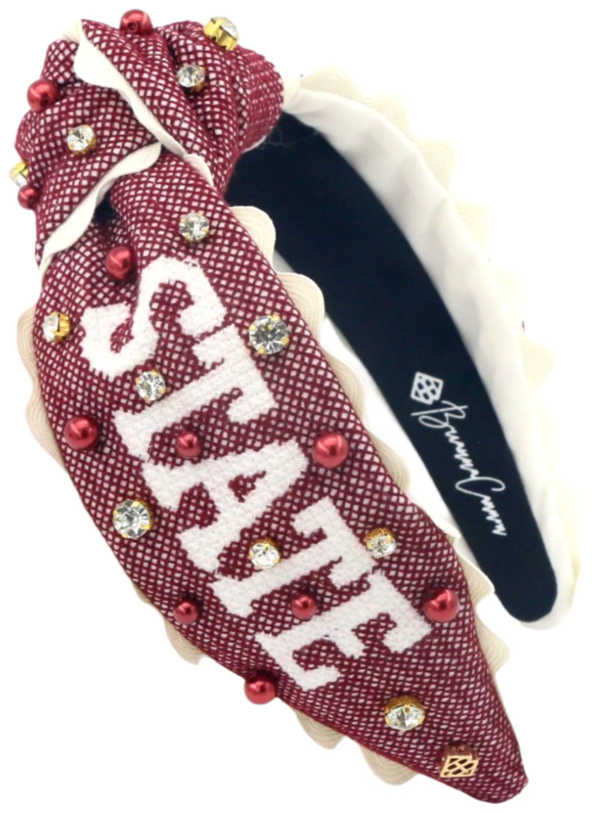 Brianna Cannon Women's Mississippi State Bulldogs Cross Stitch Logo Headband