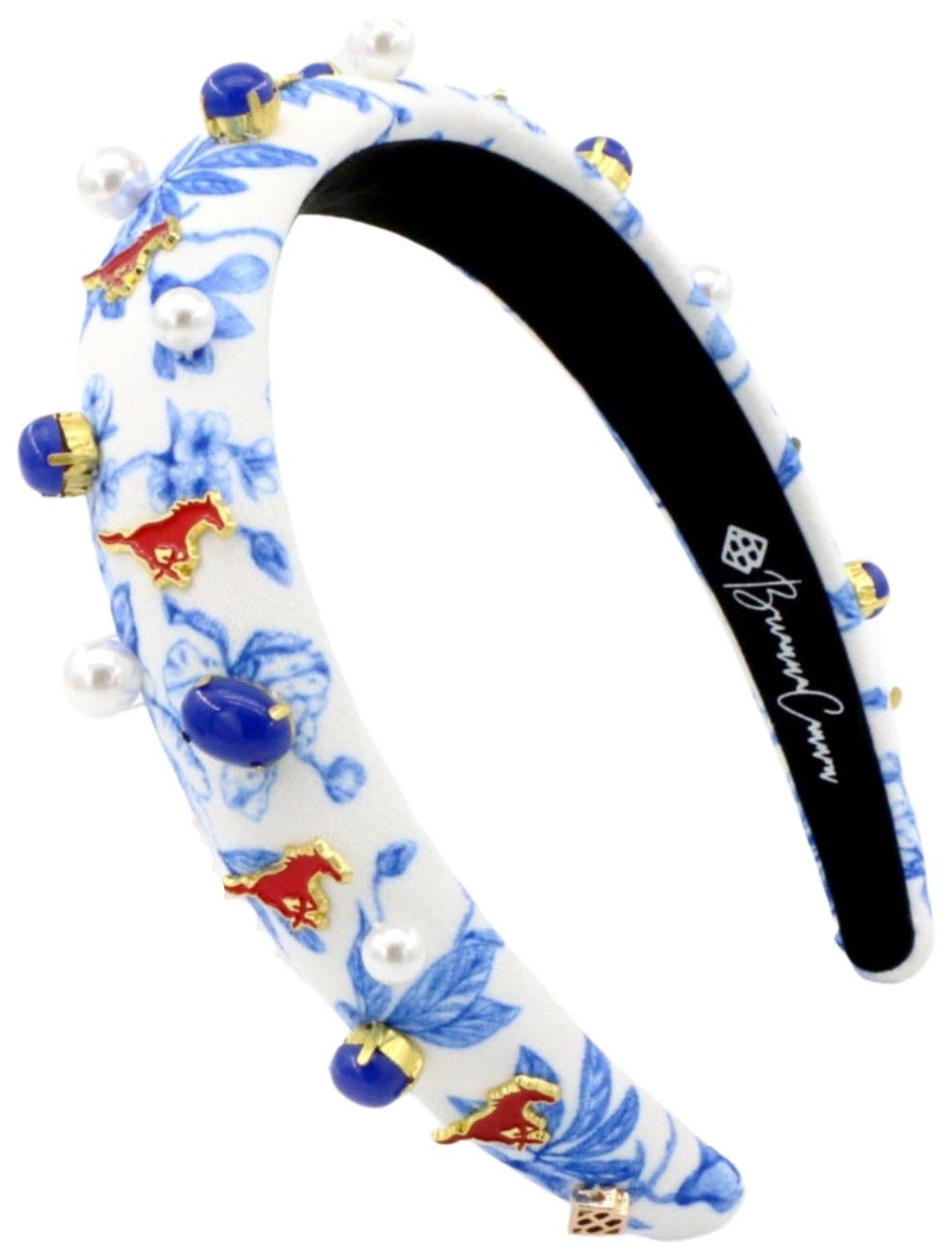 Brianna Cannon Women's SMU Mustangs Floral Toile Headband