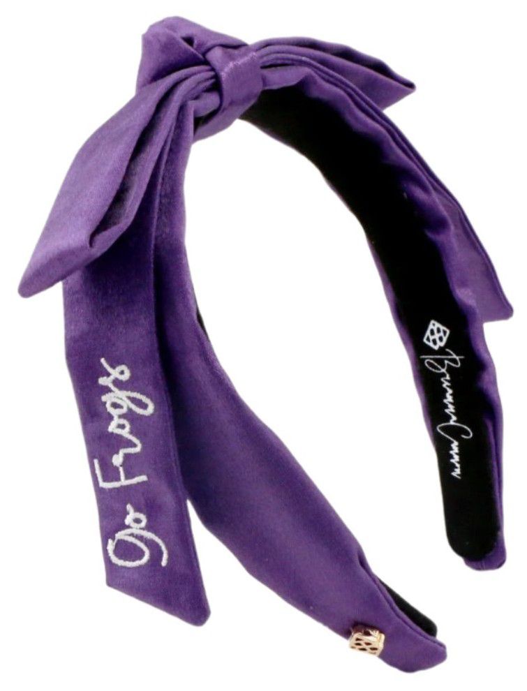 Brianna Cannon Women's TCU Horned Frogs Thin Embroidered Headband
