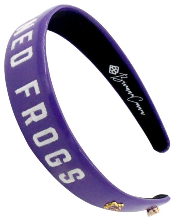 Brianna Cannon Women's TCU Horned Frogs Thin Embroidered Headband