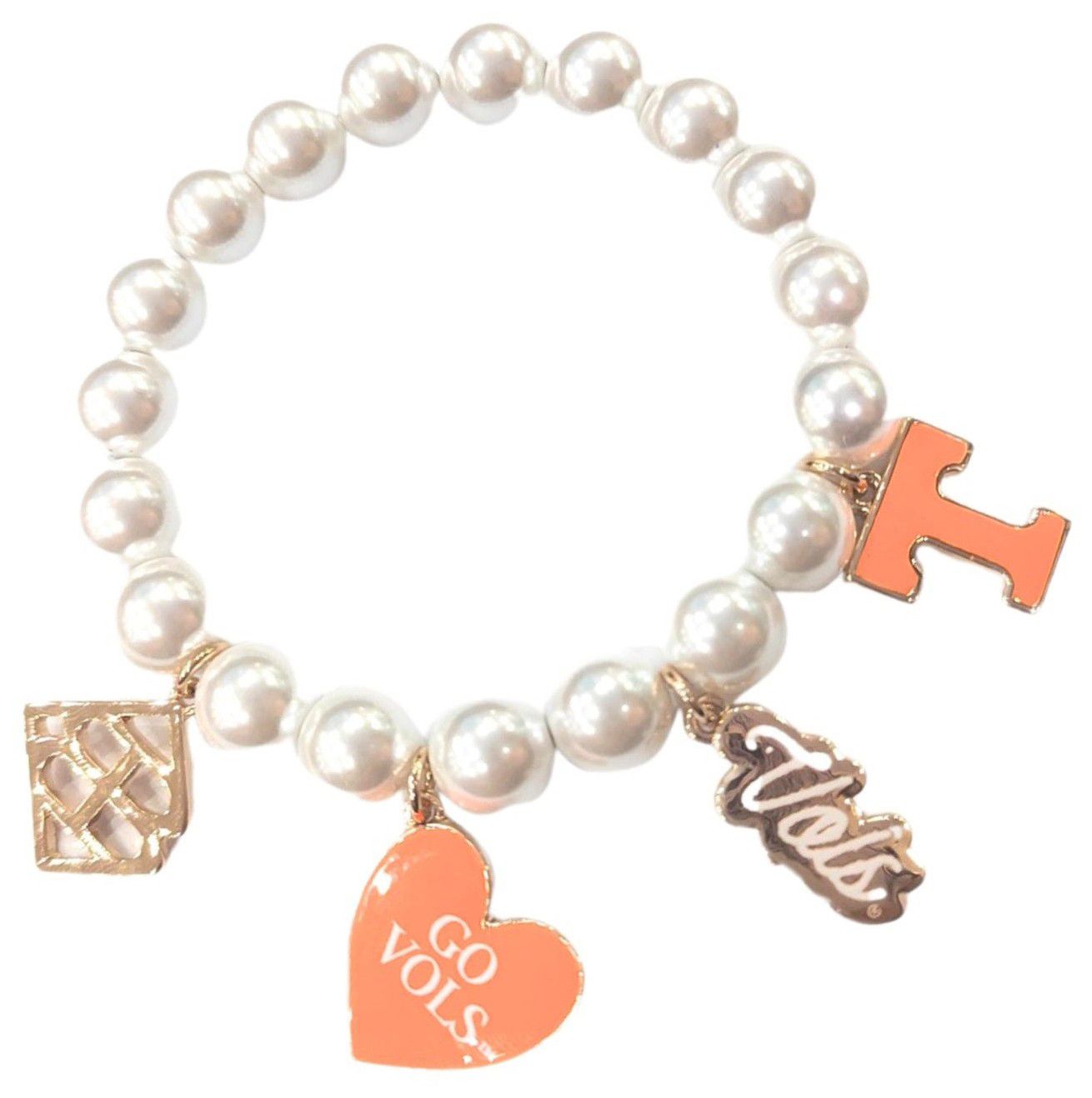 Brianna Cannon Women's Tennessee Volunteers Pearl Charm Bracelet