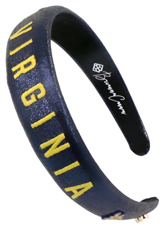 Brianna Cannon Women's West Virginia Mountaineers Thin Embroidered Headband