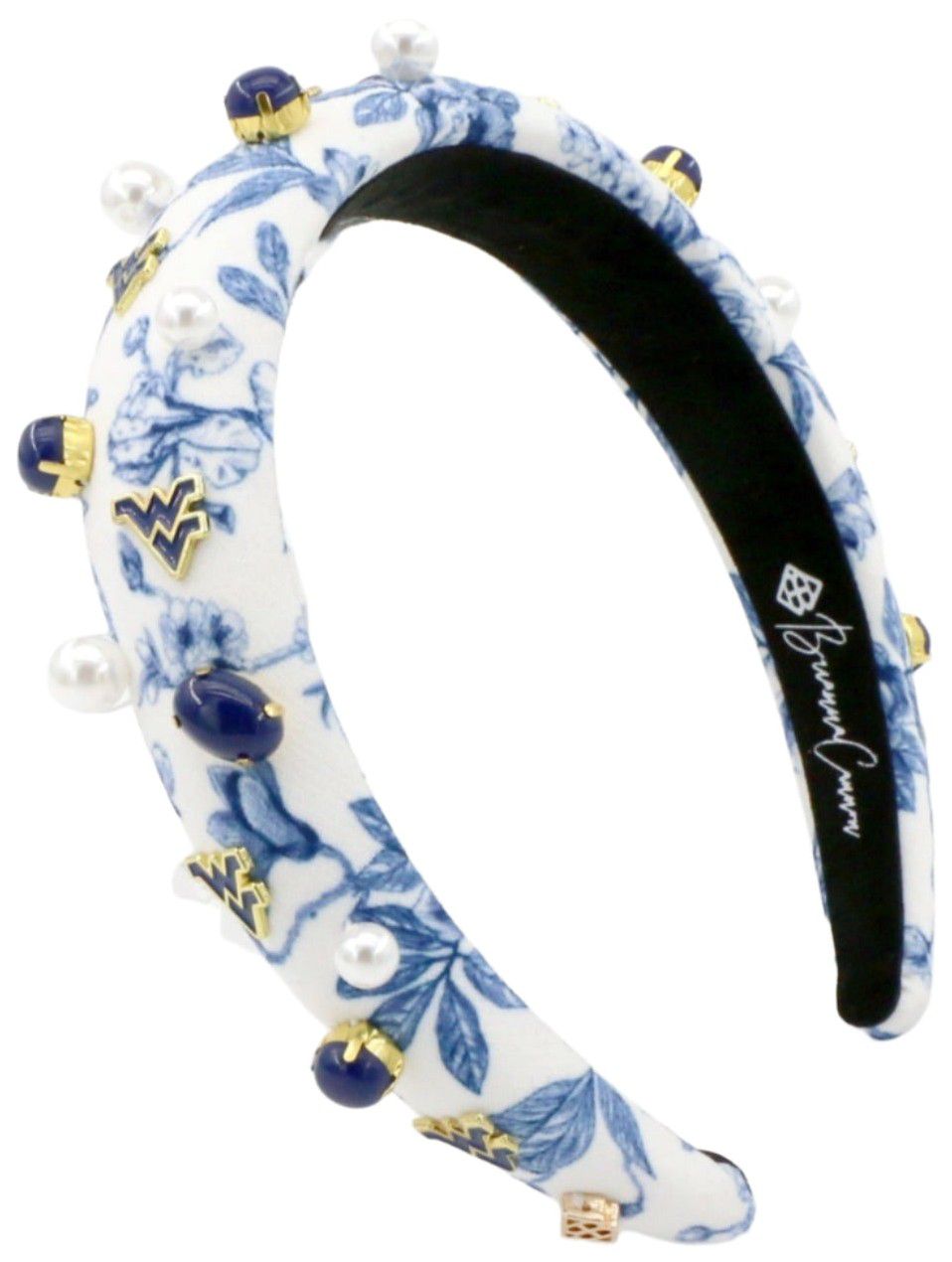 Brianna Cannon Women's West Virginia Mountaineers Floral Toile Headband