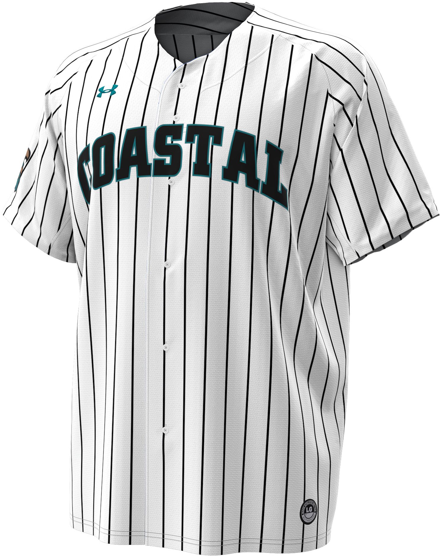 Under Armour Men's Coastal Carolina Chanticleers White Pinstripe Replica Baseball Jersey