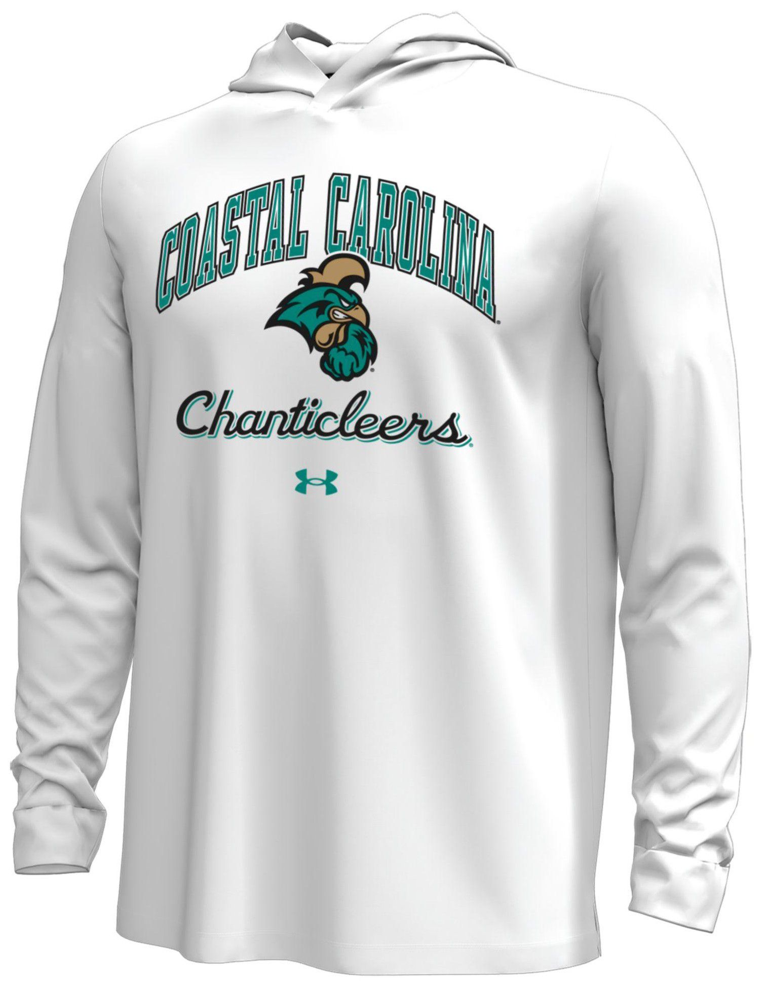 Under Armour Men's Coastal Carolina Chanticleers White Icon Hoodie