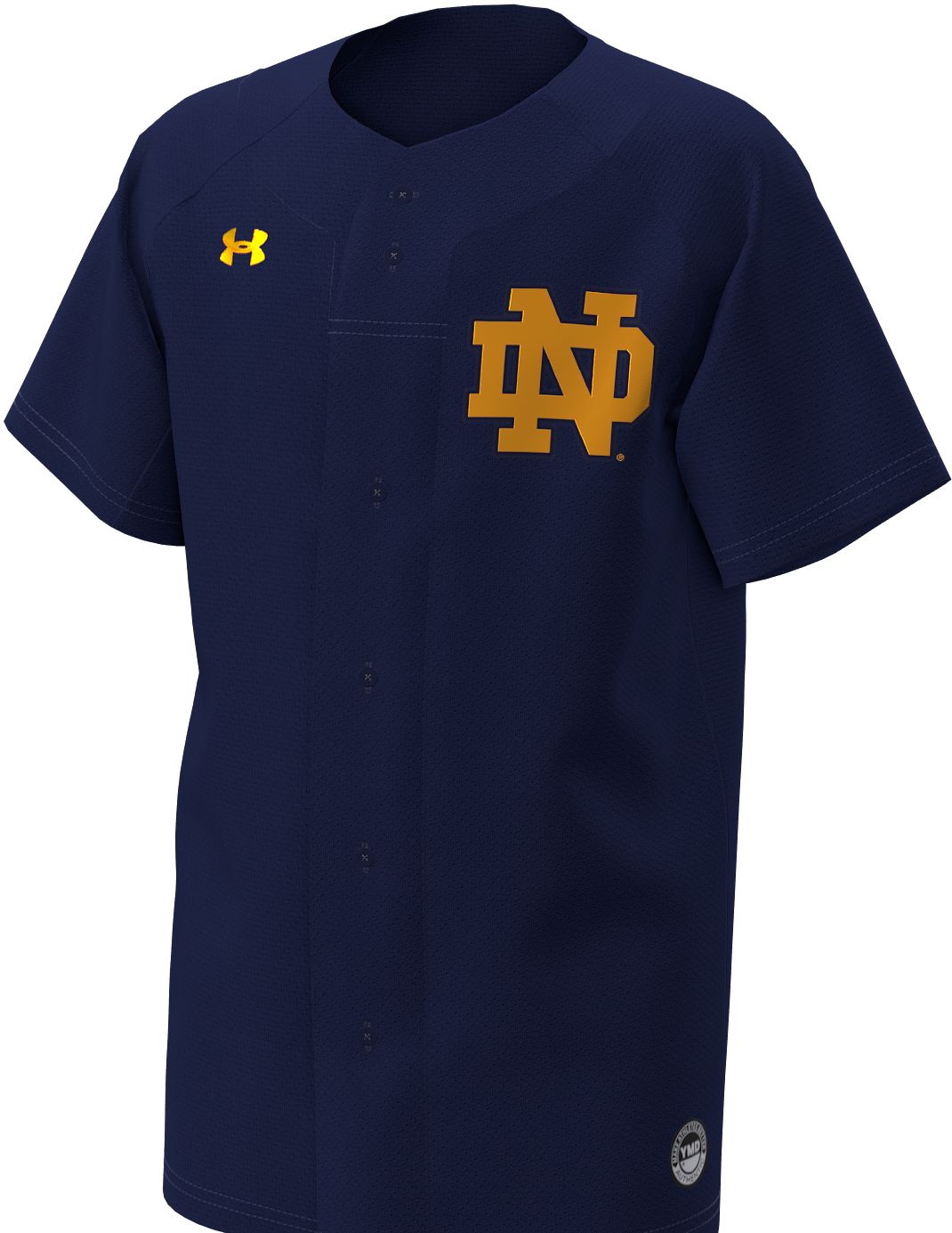 Under Armour Men's Notre Dame Fighting Irish Navy Road Replica Baseball Jersey