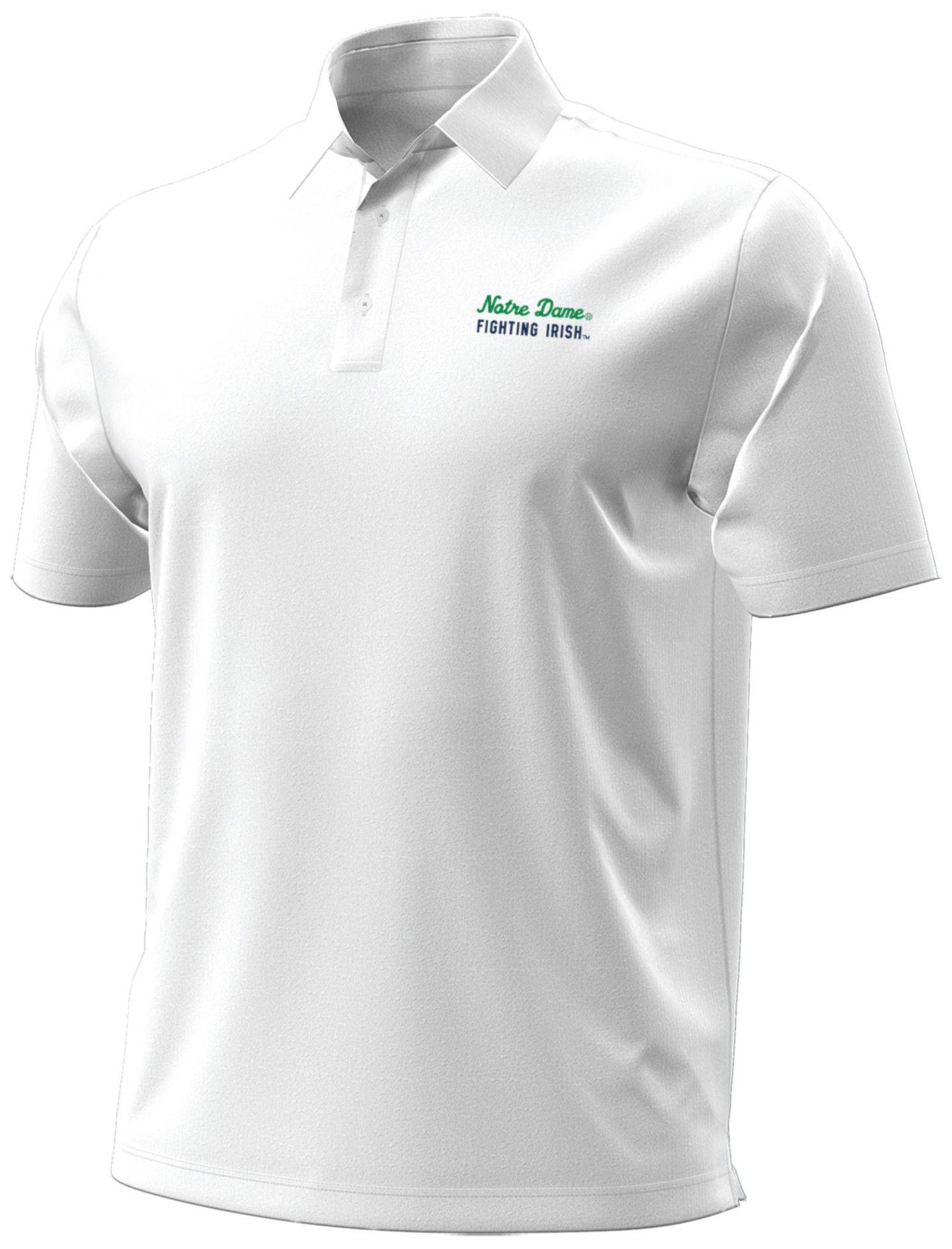 Under Armour Men's Notre Dame Fighting Irish White Aura Golf Polo