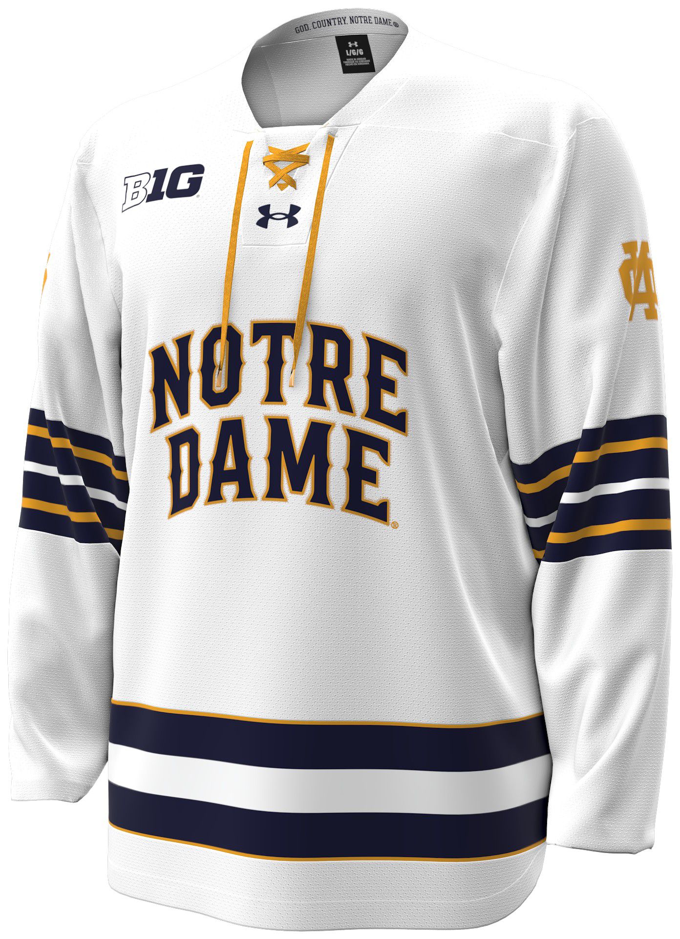 Under Armour Men's Notre Dame Fighting Irish White Replica Hockey Jersey