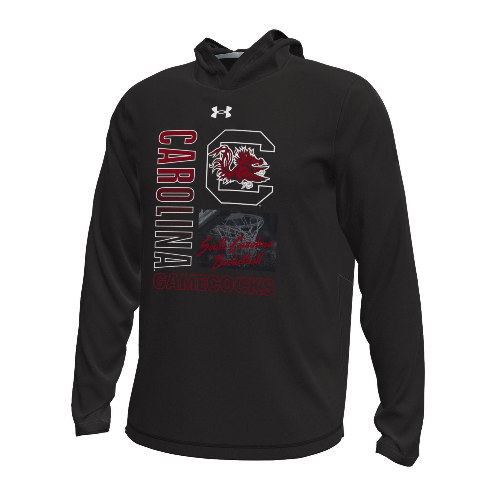 Under Armour Men's South Carolina Gamecocks Black Bench Hooded Long Sleeve Shirt