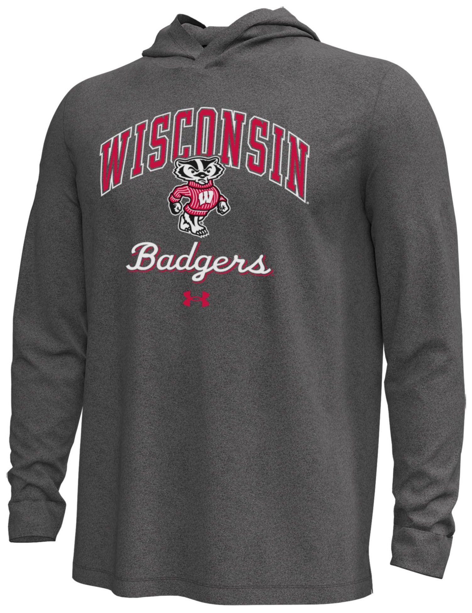 Under Armour Men's Wisconsin Badgers Black Icon Hoodie