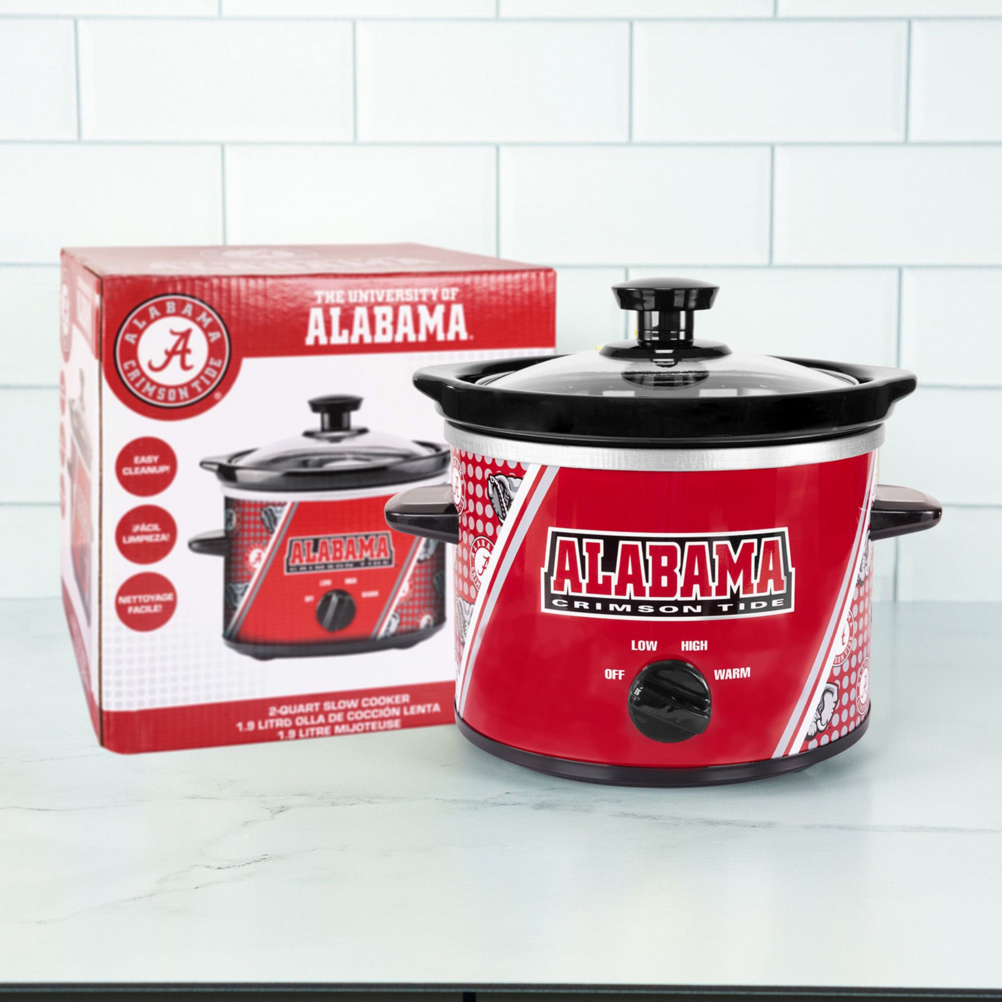 Uncanny Brands Alabama Crimson Tide 2qt Slow Cooker, Red