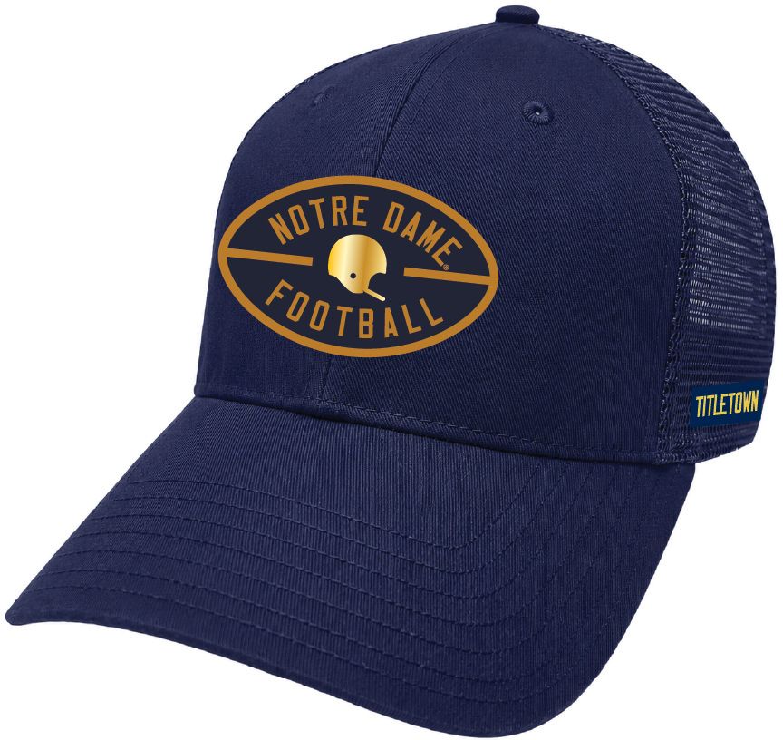Under Armour Adult Notre Dame Fighting Irish Shamrock Series Collection Washed Navy Trucker Hat