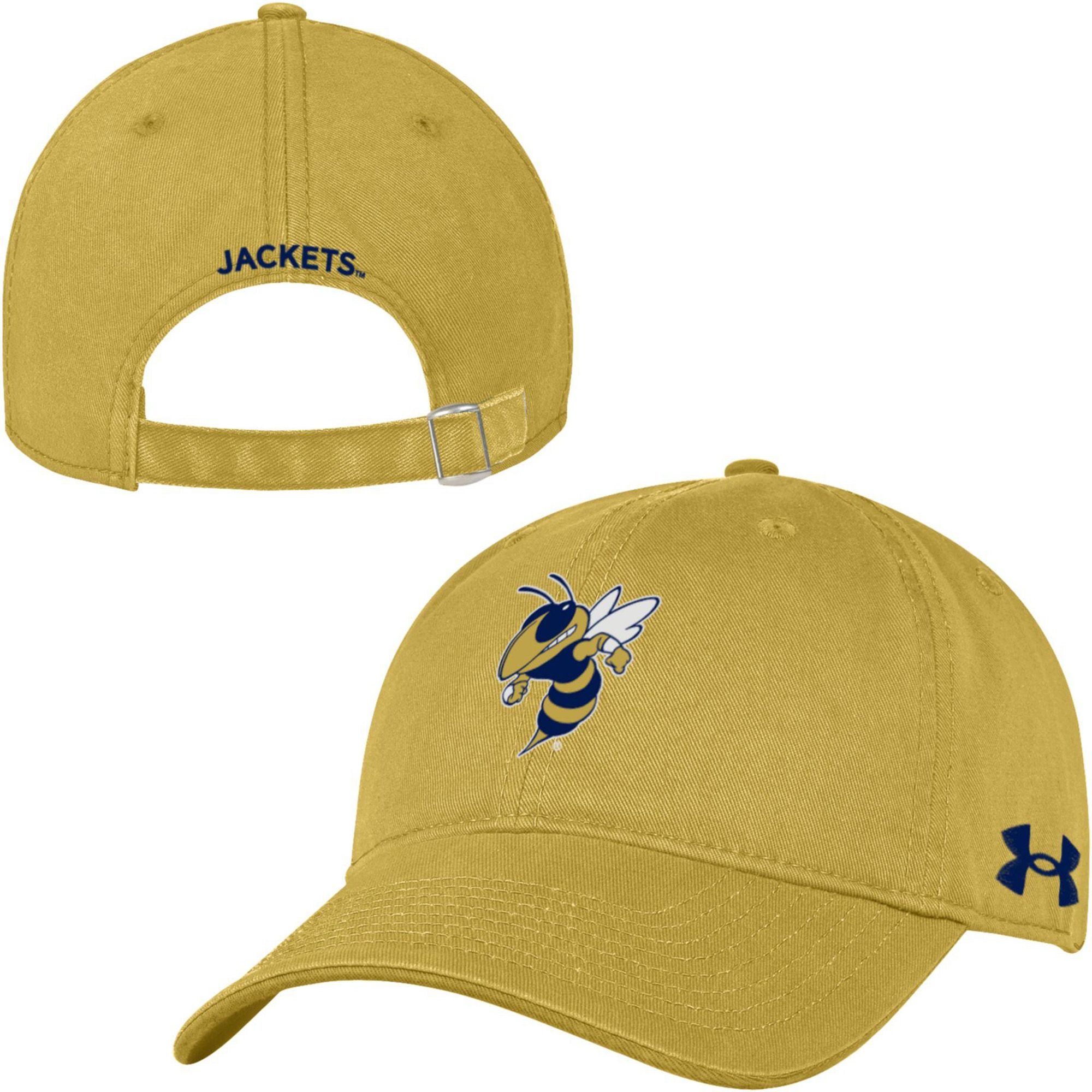 Under Armour Adult Georgia Tech Yellow Jackets Gold Slouch Washed Adjustable Hat