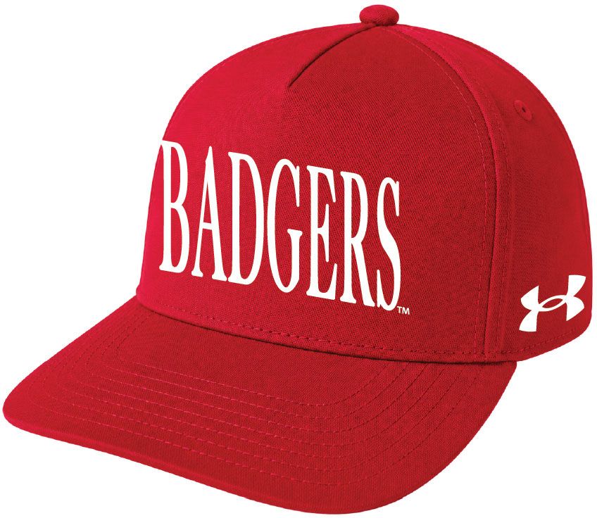 Under Armour Adult Wisconsin Badgers Blitzing A-Frame Adjustable Hat