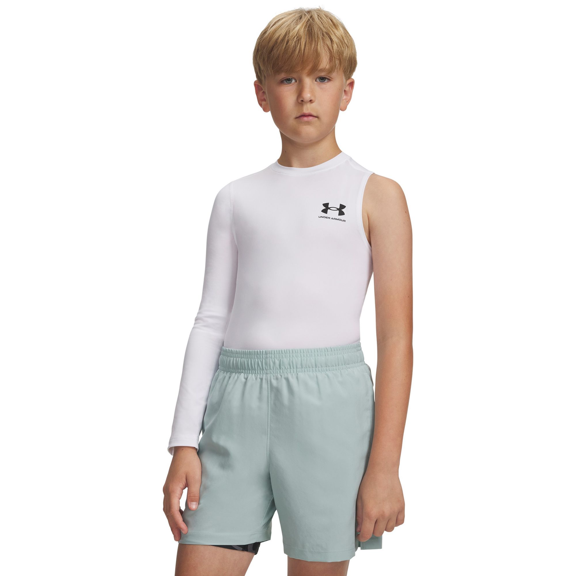 Under Armour Boys' HeatGear Asymetrical Right Long-Sleeve Top